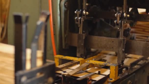 箱の製造におけるプレートの移設 — ストック動画