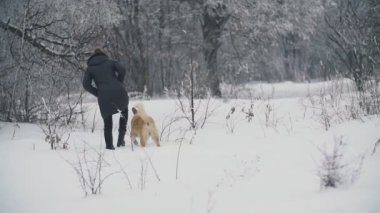 kadın ile köpek yürüyüş