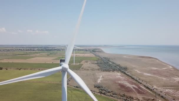 Windmolenparken van bovenaf — Stockvideo