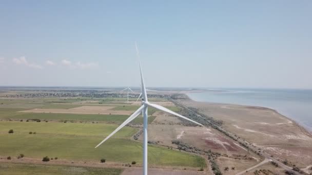 Windmolenparken van bovenaf — Stockvideo