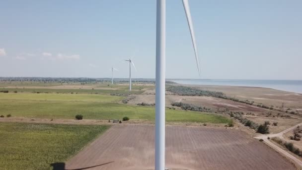 Větrné farmy shora — Stock video
