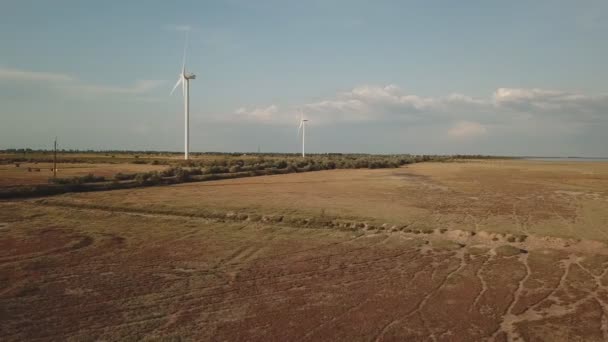 Wind power turbine dominant — Stock Video