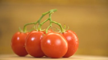 dönen bir masa üzerinde domates standı