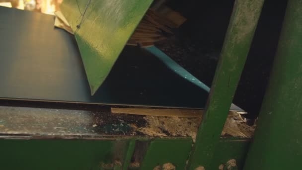 Автоматичне пересування дерев'яних дощок — стокове відео