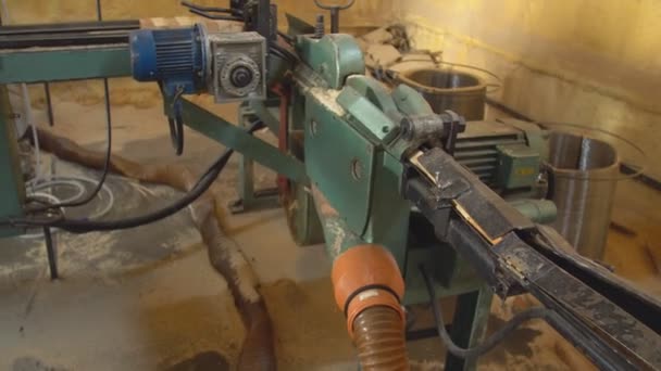 Machine on woodworking production — Stock Video