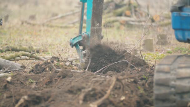 Excavator bucket close up — Stock Video