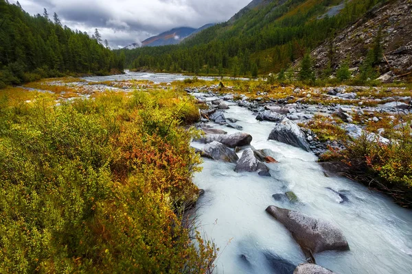 Regnerische Landschaft, Altai, Russland — Stockfoto