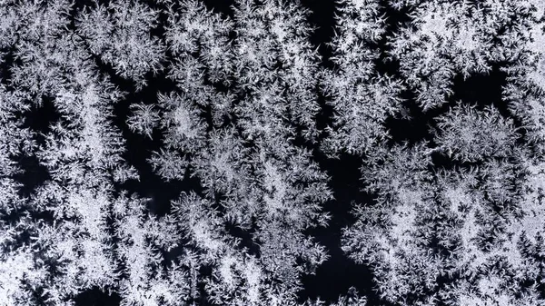 Pizzo Fiocchi Neve Sulla Finestra — Foto Stock