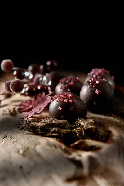 Cioccolatini al liquore fondente — Foto Stock