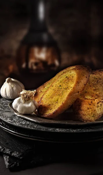 Pão de alho — Fotografia de Stock