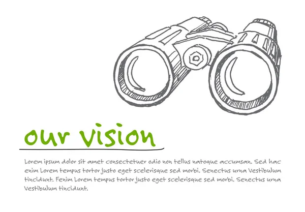 Grote Visie Minimalistische Concept Vector Ilustration Sjabloon — Stockvector