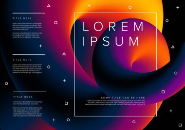 Modern vektör afiş poster şablonu örnek içeriği - yatay sürümü ile