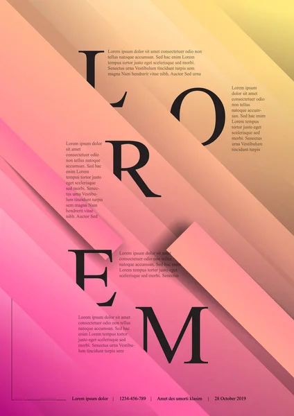 Moderne Vector Art Poster Sjabloon Voor Kunst Tentoonstelling Galerie Concert — Stockvector