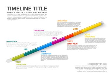 Vektör camsı çapraz Infographic şirket kilometre taşları zaman çizelgesi şablonu tarih ve diğer bilgiler