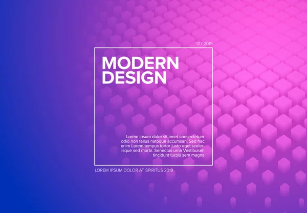 向量抽象封面标题模板与样品文本和抽象粉红色蓝色背景 — 图库矢量图片