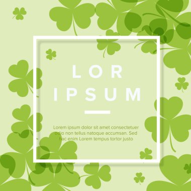 St. Patrick 's Day tebrik kartı afiş afiş şablonu