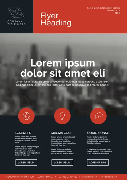 Corporate brochure flyer sjabloon — Stockvector