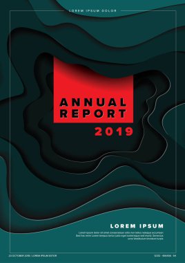 Annual report cover template clipart