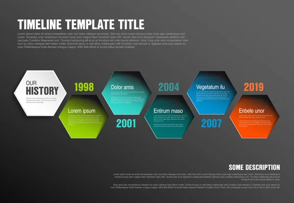 Infographic timeline template — Stock Vector