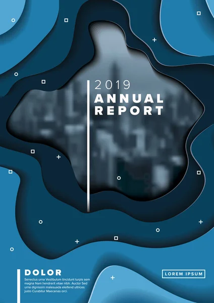 Annual report cover template — Stock Vector