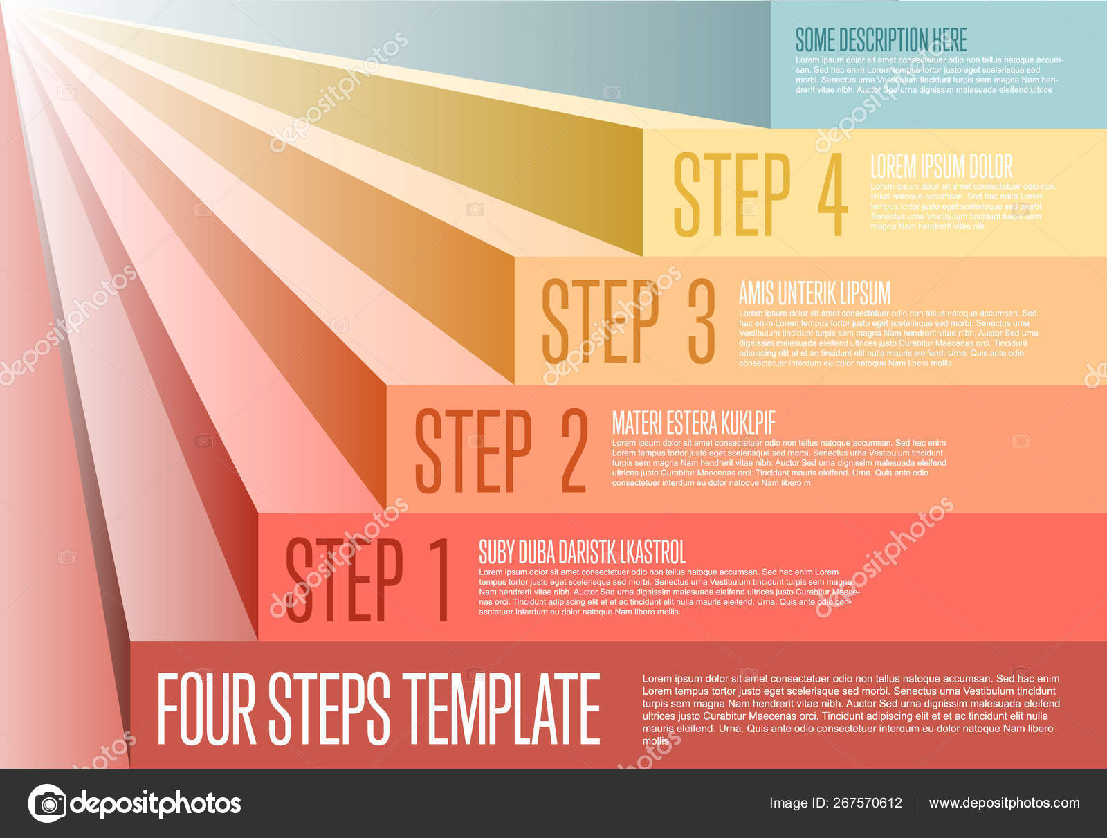 Infogrpahic steps diagram template Stock Vector by ©orson 267570612
