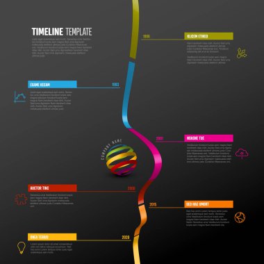 Infographic zaman çizelgesi şablonu