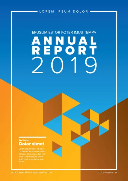 Annual report cover template — Stock Vector