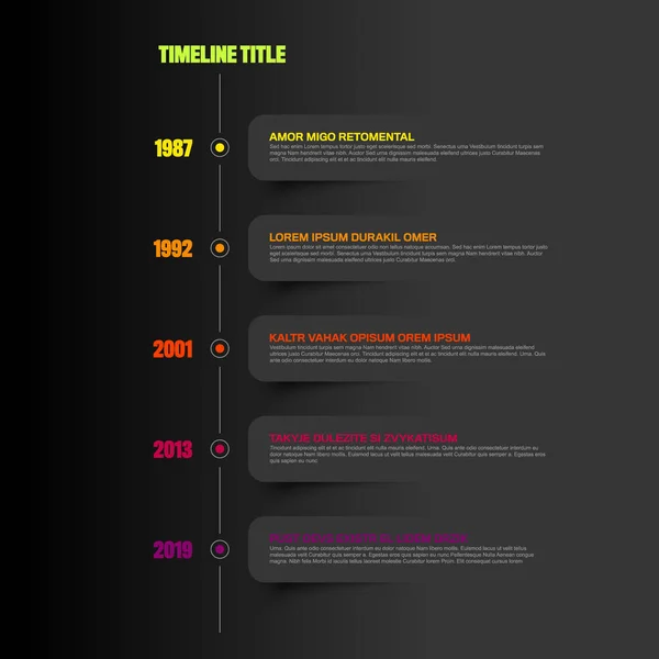 Simple Timeline искушают белыми этикетками — стоковый вектор