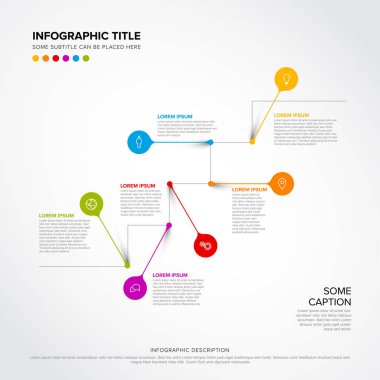 Renkli iğneler ile Merdiven infografik