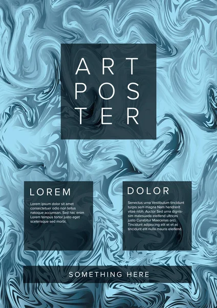 Moderne Vector Kunst Poster Template Voor Kunst Tentoonstelling Galerie Concert — Stockvector