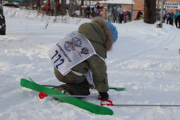 Piste Ski Russie Est Grand Événement Sports Hiver Monde Termes — Photo