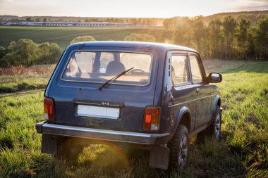 Sovyet ve Rus Suv Lada Niva (Vaz 2121 / 21214) Moskova, Rusya Federasyonu. 05-11-2018
