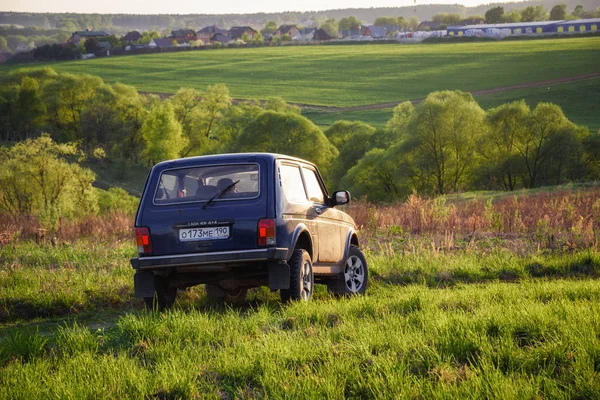 Suv Soviético Ruso Lada Niva Vaz 2121 21214 Moskow Rusia —  Fotos de Stock