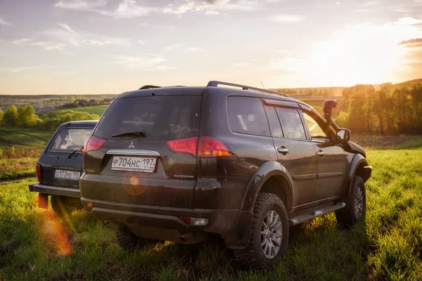 SUV Mitsubishi Pajero spor, Moskova, Rusya Federasyonu. 05-11-2018
