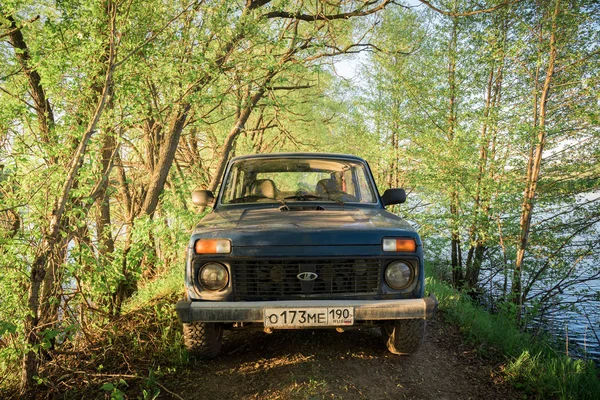 Suv Soviético Russo Lada Niva Vaz 2121 21214 Moscou Rússia — Fotografia de Stock