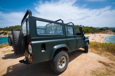 Land Rover Defender 110 suv. Sithonia, Yunanistan 2014-06-27
