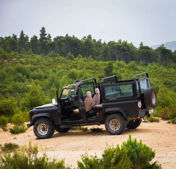 Land Rover Defender 110 Suv Sithonia Řecko 2014 — Stock fotografie