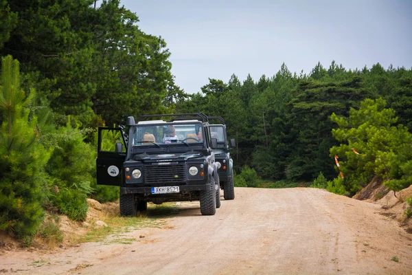 Land Rover Defender 110 Suv Sithonia Grecia 2014 — Foto de Stock