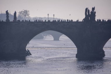 Charles Bridge, Prague, Çek Cumhuriyeti. 2014-01-05