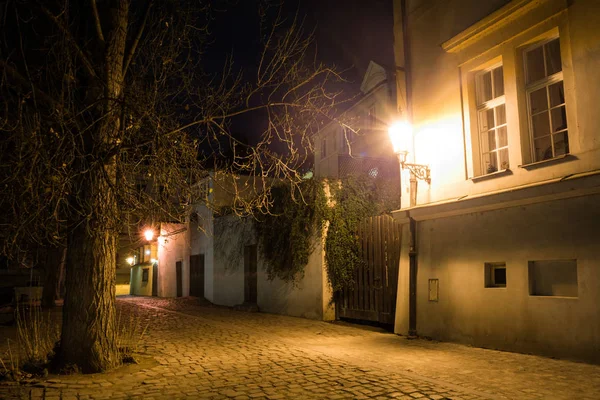 Calle Nocturna Praga Praga República Checa 2014 — Foto de Stock