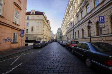 Prag sokaklarında. Prague, Çek Cumhuriyeti. 2014-01-05