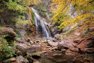 Djur-Djur şelale, Khapkhalskiy Kanyon, Kırım Cumhuriyeti.