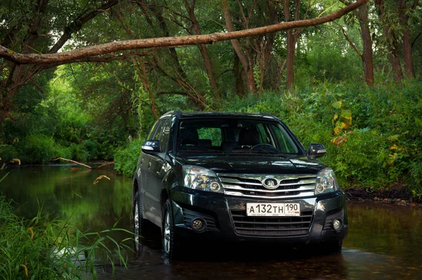 Chinês Suv Great Wall Hover Água Moscovo Rússia Agosto 2012 — Fotografia de Stock