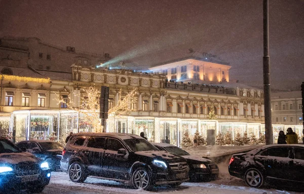 Зима Москве Перед Рождеством Новым Годом Москва Россия Декабрь 2016 — стоковое фото