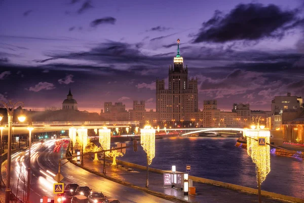 Building Kotelnicheckaya Embankment Moscow Russia January 2018 — Stock Photo, Image