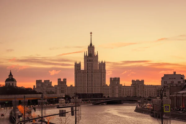Mosca Russia Gennaio 2018 Costruire Sul Kotelnicheckaya Embankment — Foto Stock