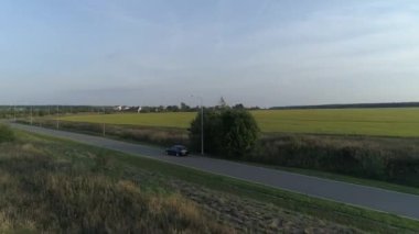 Mavi araba hızlı Skoda sedan. Moskova, Rusya. 6 Eylül 2018