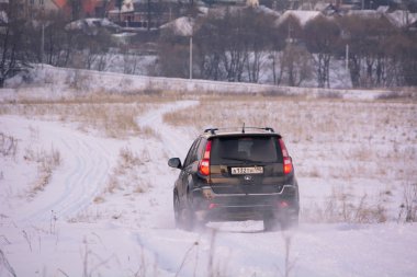 Moskova, Rusya - 26 Ocak 2014: Çin Suv büyük duvar Hover H3