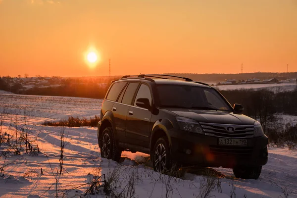 Moskva Rusko Ledna 2014 Čínské Suv Great Wall Hover — Stock fotografie