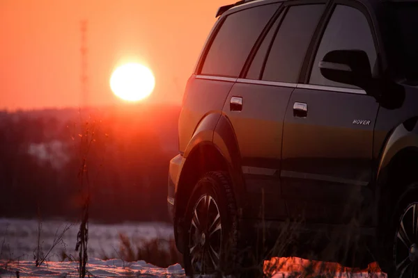 Moskova, Rusya - 26 Ocak 2014: Çin Suv büyük duvar Hover H3